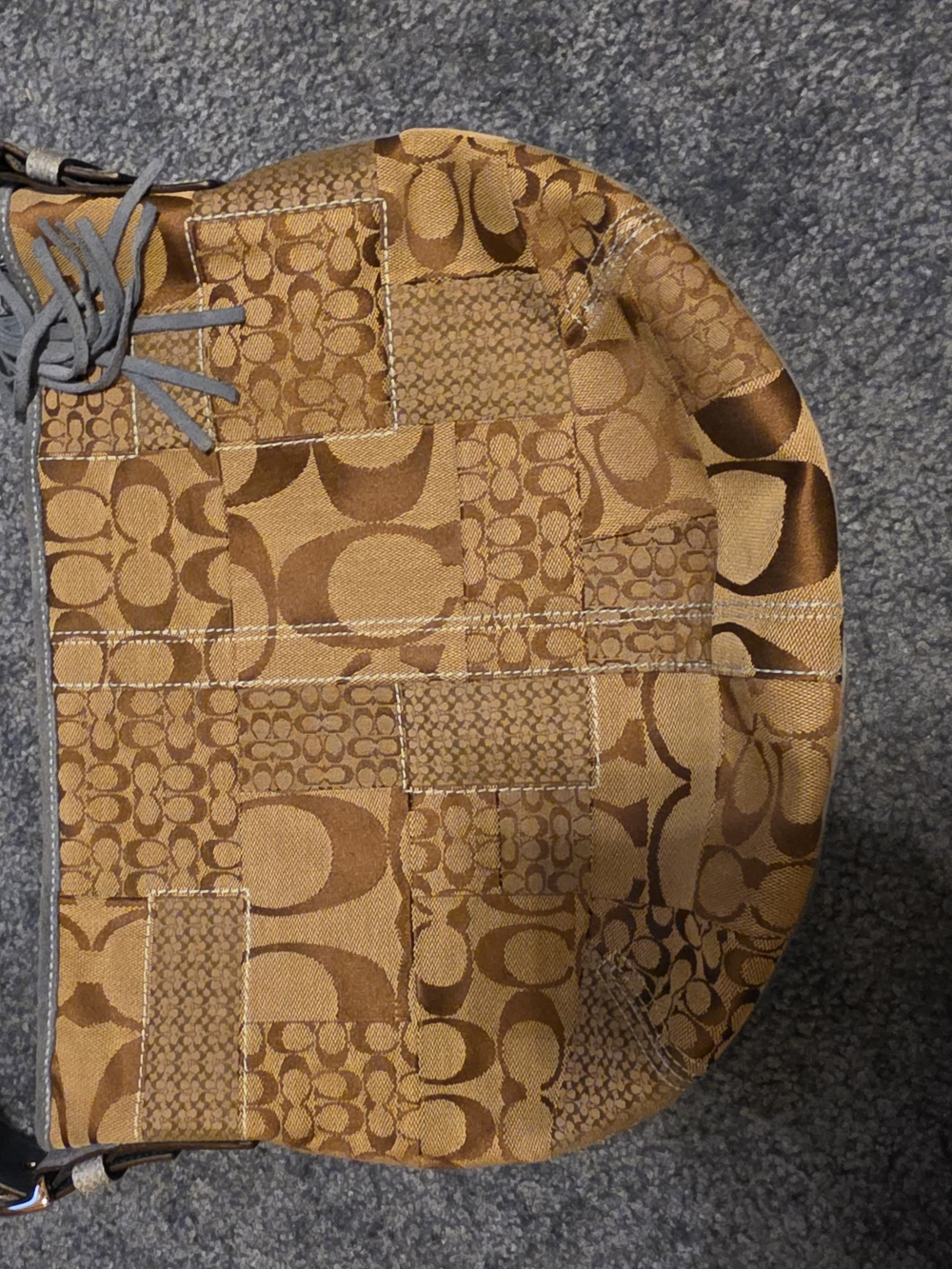 Y2k Coach Patchwork Signature Canvas Hobo